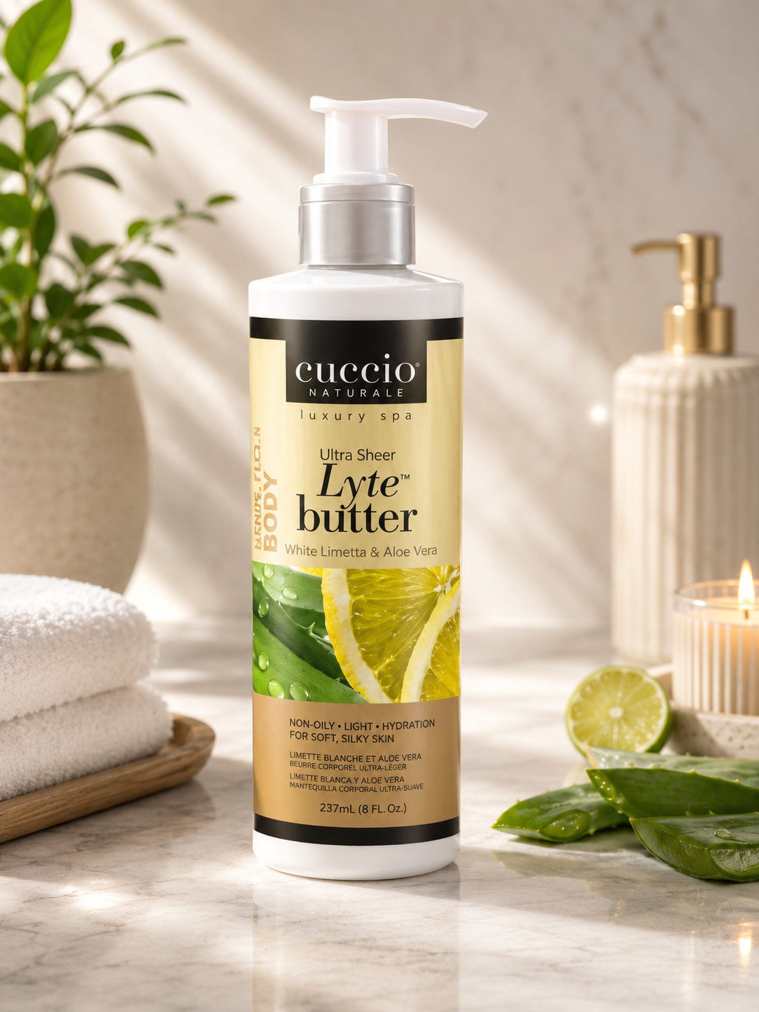 Lyte Butter Ultra Sheer Limetta & Aloe – Crema Idratante Corpo 24h | Cuccio Naturale