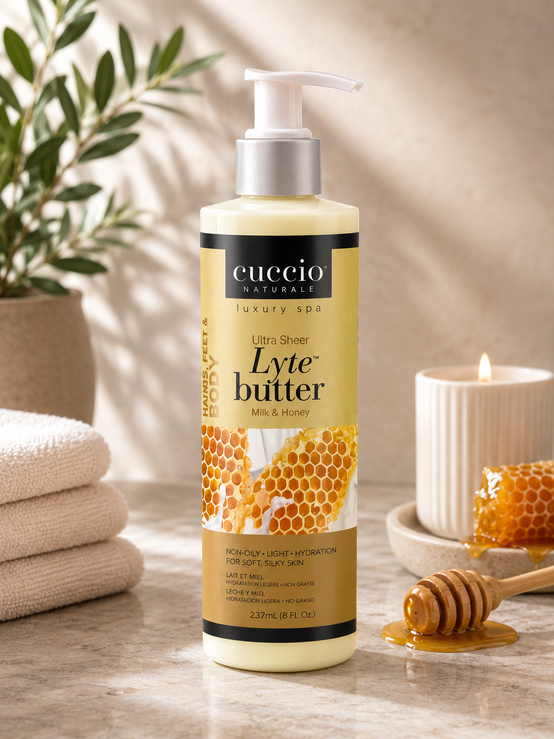 Lyte Butter Ultra Sheer Latte e Miele – Crema Idratante Corpo 24h | Cuccio Naturale