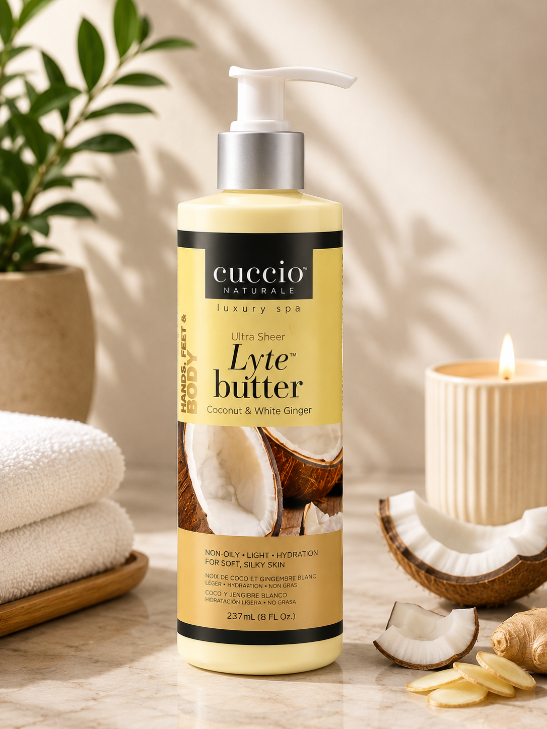 Lyte Butter Ultra Sheer Cocco & Zenzero – Crema Corpo Idratante 24h | Cuccio Naturale