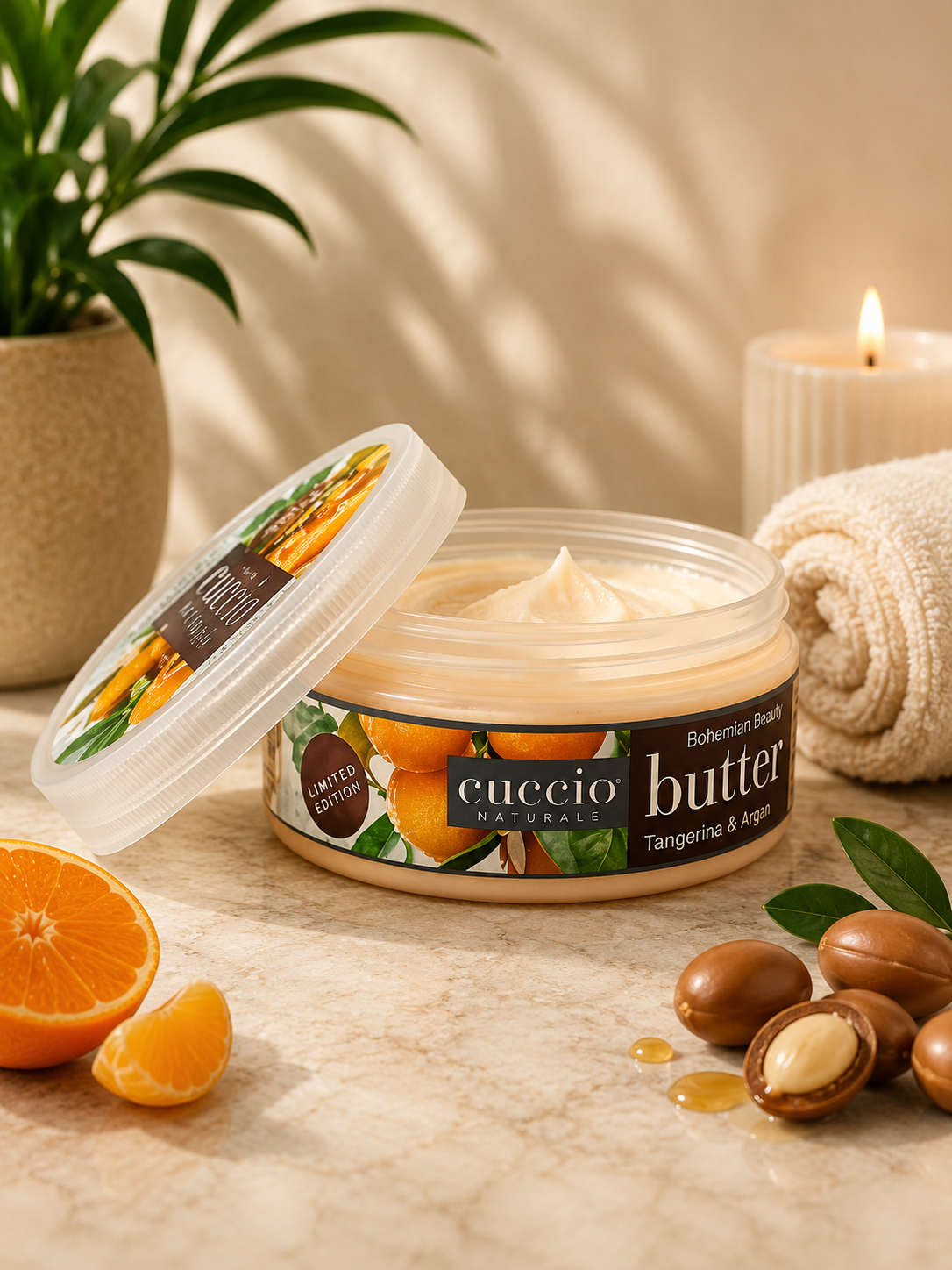 Cuccio Burro Corpo Energizzante Tangerina & Argan – 200 ml Profumazione fruttata e agrumata | Cuccio